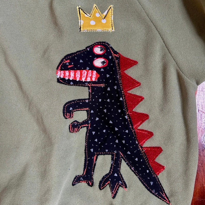 Fleece Pull Over with King Dino Applique