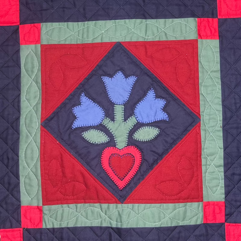 Patchwork Denim Chore Jacket with St Francis and St Matthew Images
