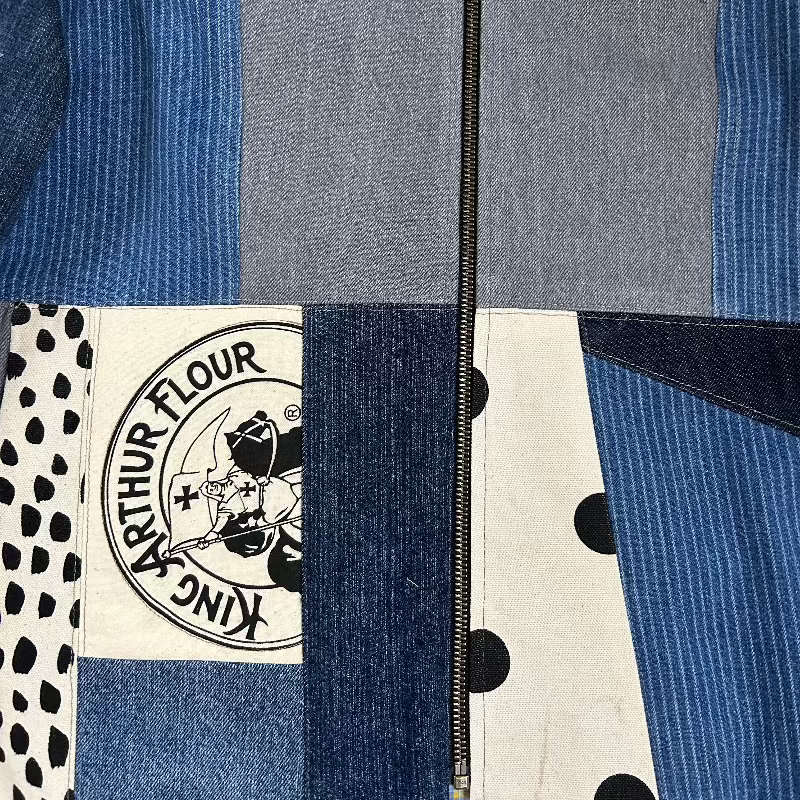 Patchwork Quilted Denim Jacket with Canvas New Yorker Tote and King Arthur Flour