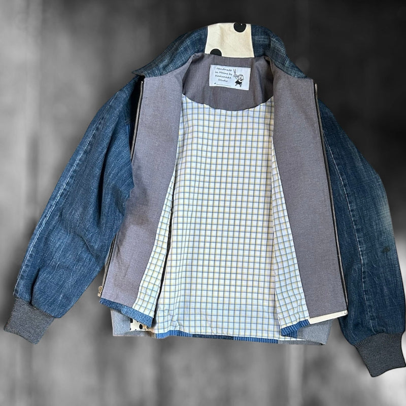 Patchwork Quilted Denim Jacket with Canvas New Yorker Tote and King Arthur Flour