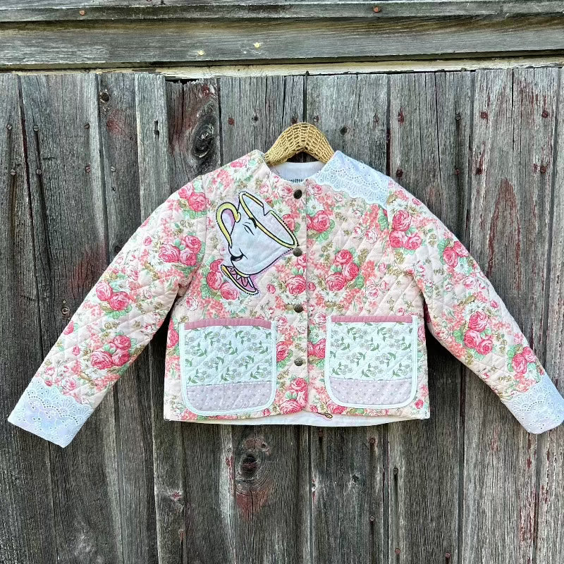Quilted Jacket featuring Mrs Potts and Chip appliques