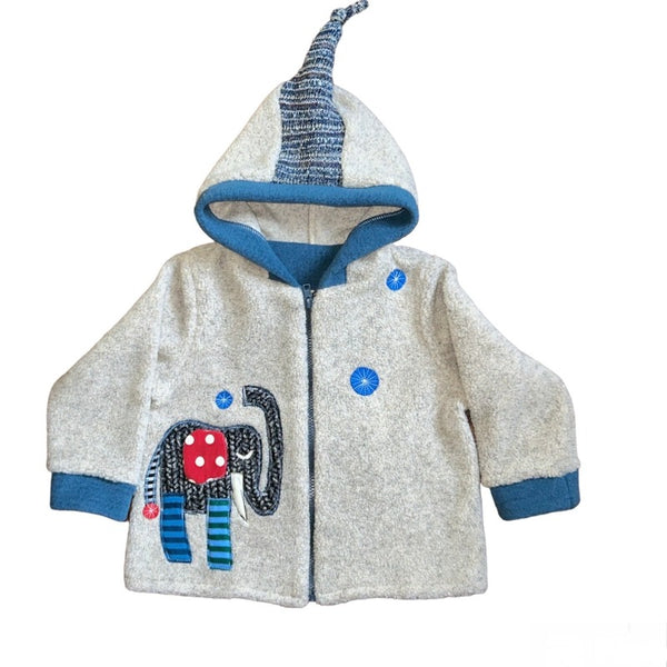 Elephant blowing bubbles Jacket 3 Months - 6 Years Made in USA
