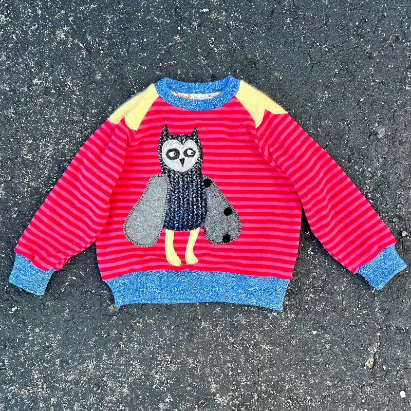 Fleece Pull Over with Owl Applique