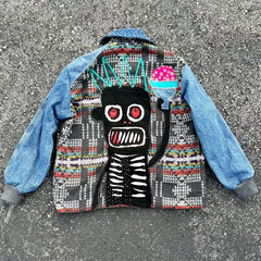 SARCASTIC DENIM JACKET オリジナルブランケット裏地 SARCASTIC DENIM JACKET オリジナルブランケット裏地
