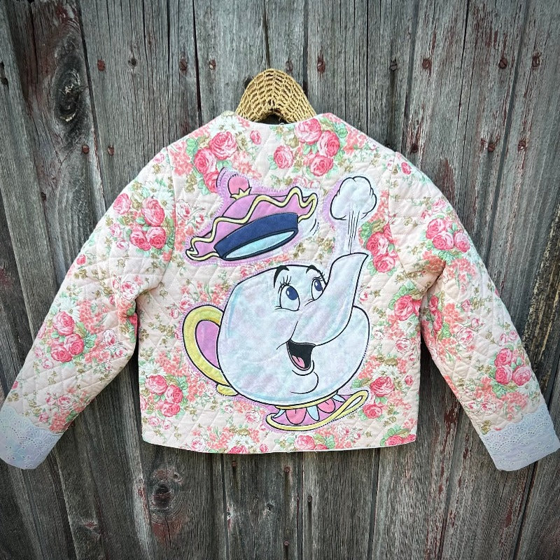 Quilted Jacket featuring Mrs Potts and Chip appliques