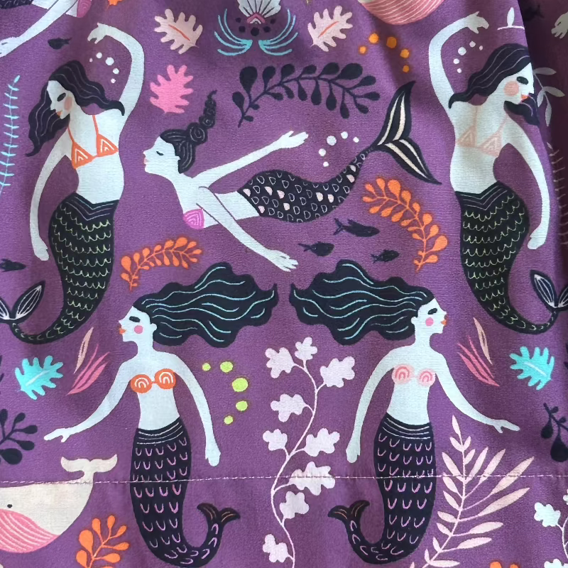 Mermaids Dancing in the Purple Sea - Cotton Skirt