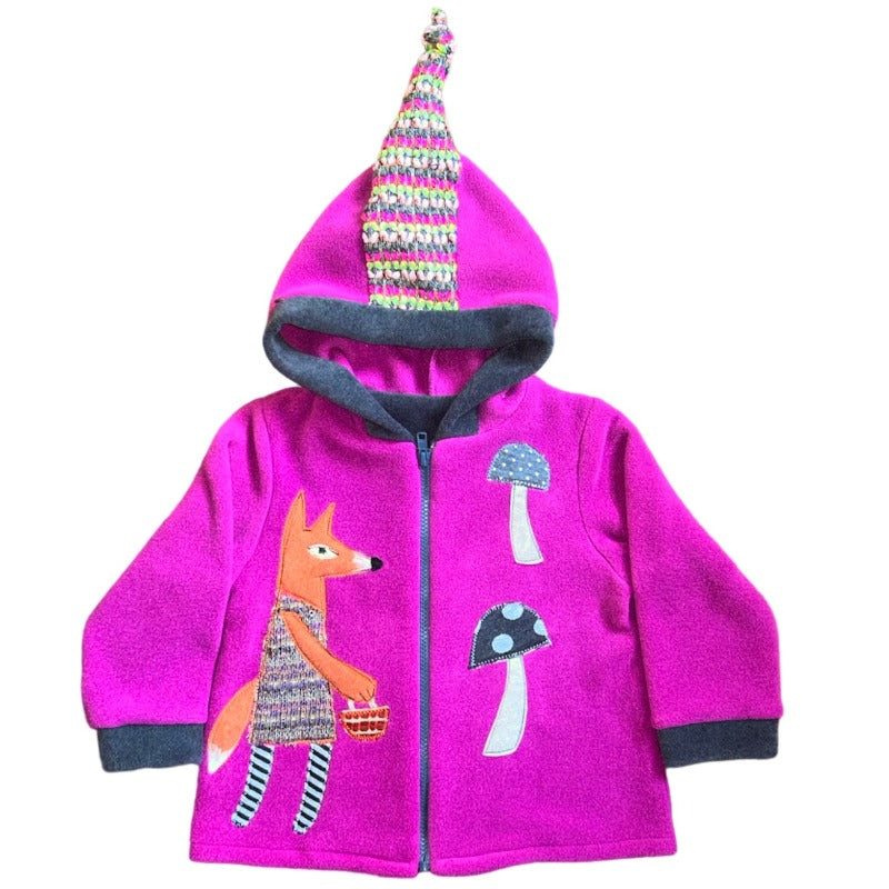 Fox Mushroom Picking Hooded Jacket 3 Months - 6 Years Made in USA