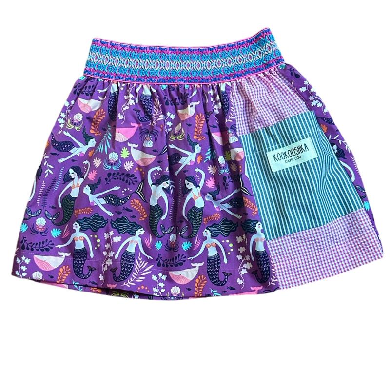 Mermaids Dancing in the Purple Sea - Cotton Skirt