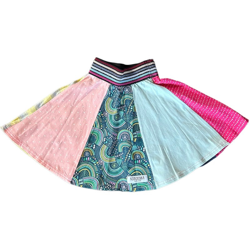 7 Panel Cotton Patchwork Skirt