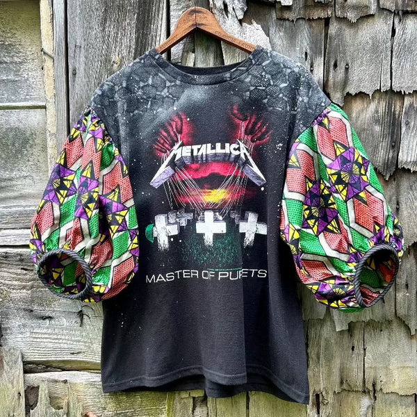 Upcycled Concert Tee featuring Metallica Master of Puppets