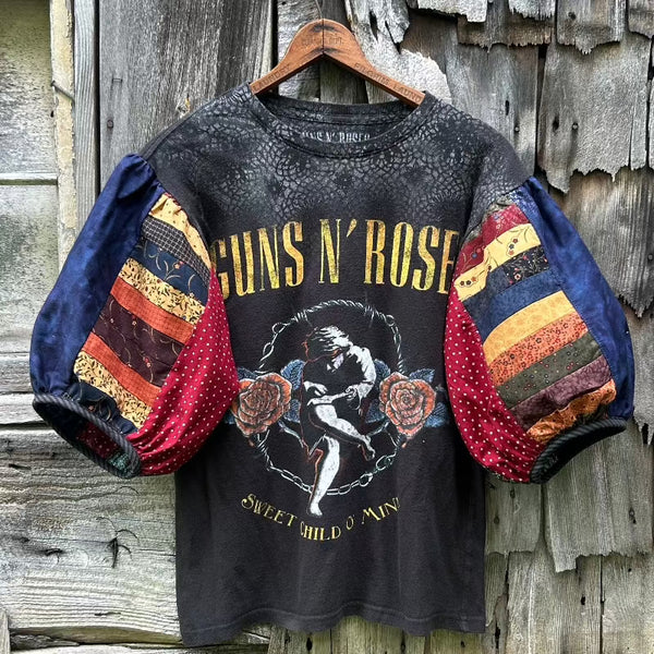 Upcycled Concert Tee featuring Guns N Roses