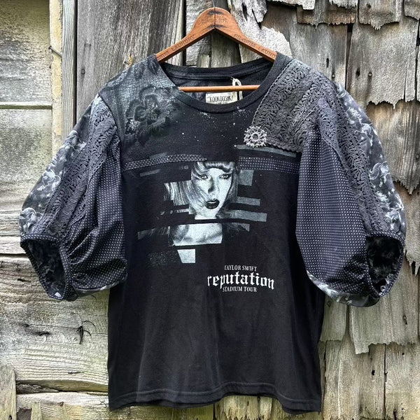 Upcycled Concert Tee featuring Taylor Swift Reputation Tour