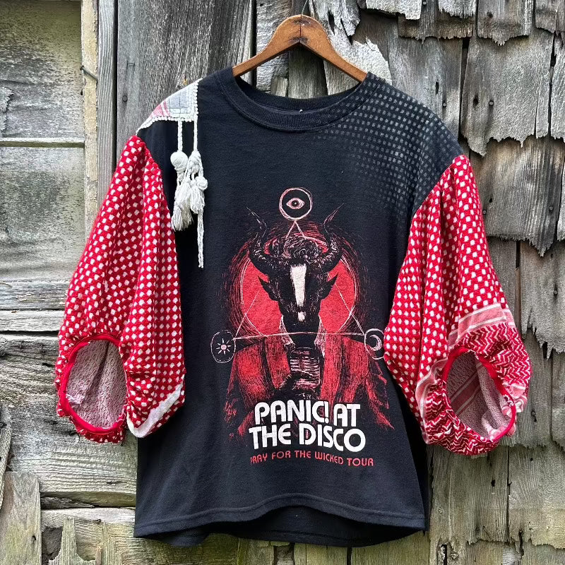 Upcycled Concert Tee featuring Panic at The Disco