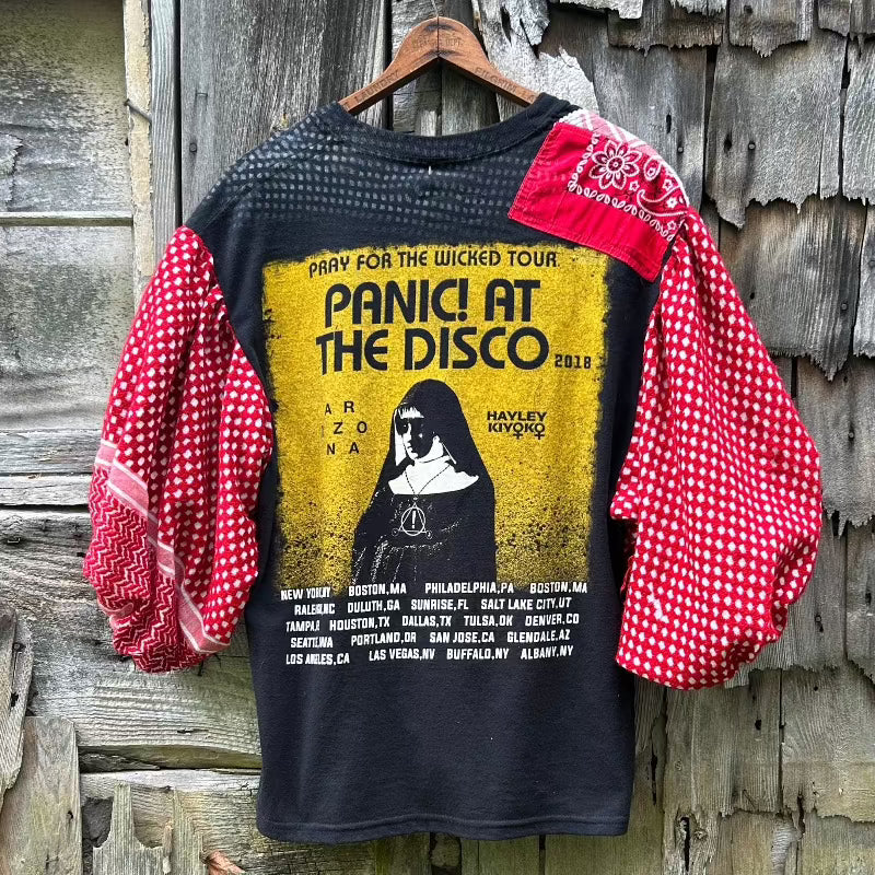 Upcycled Concert Tee featuring Panic at The Disco