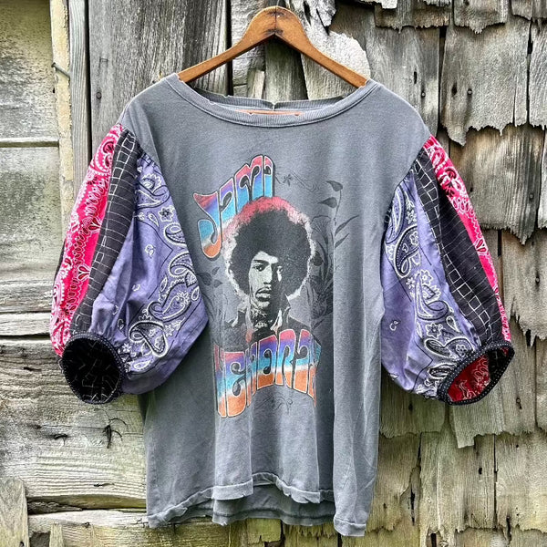 Upcycled Concert Tee featuring Jimi Hendrix