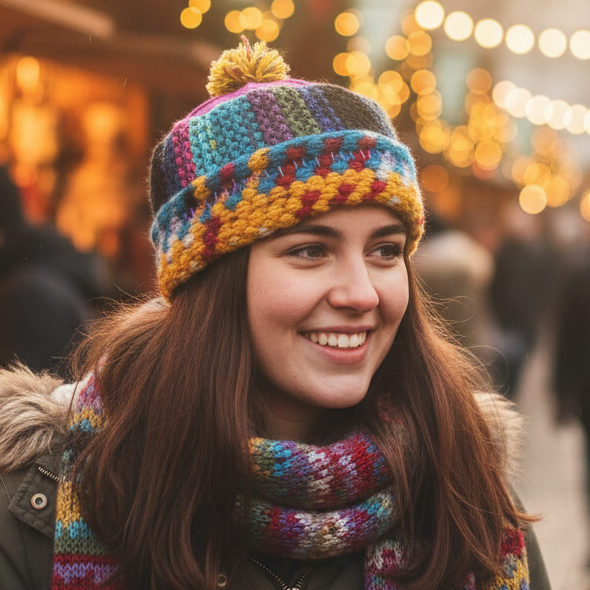 One of a Kind Patchwork Pillbox Hat 004