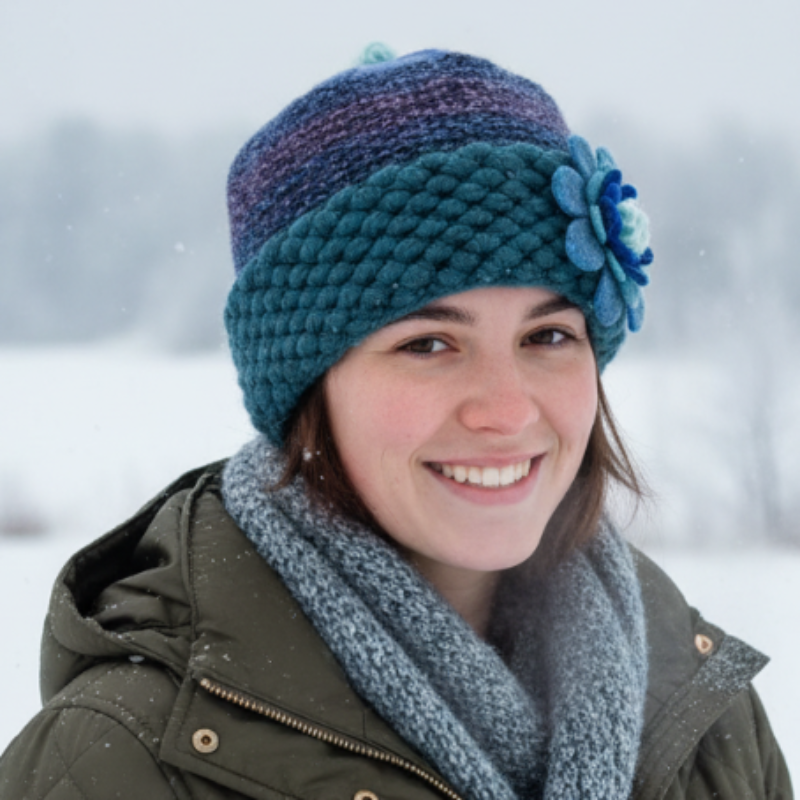 One of a Kind Patchwork Pillbox Hat 010