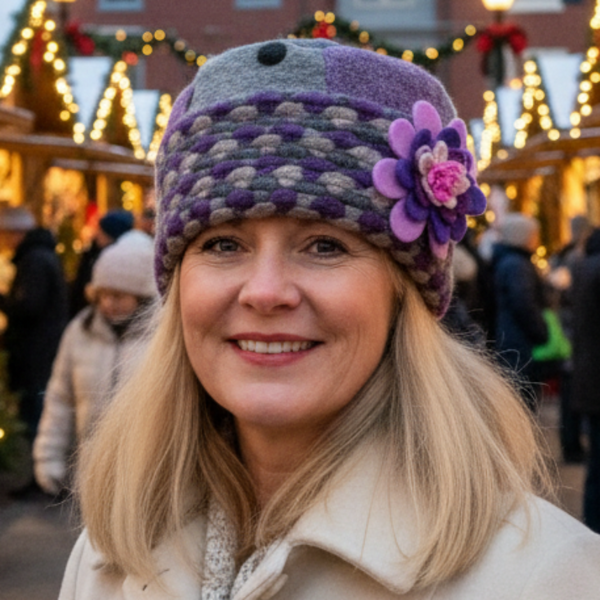 One of a Kind Patchwork Pillbox Hat 011