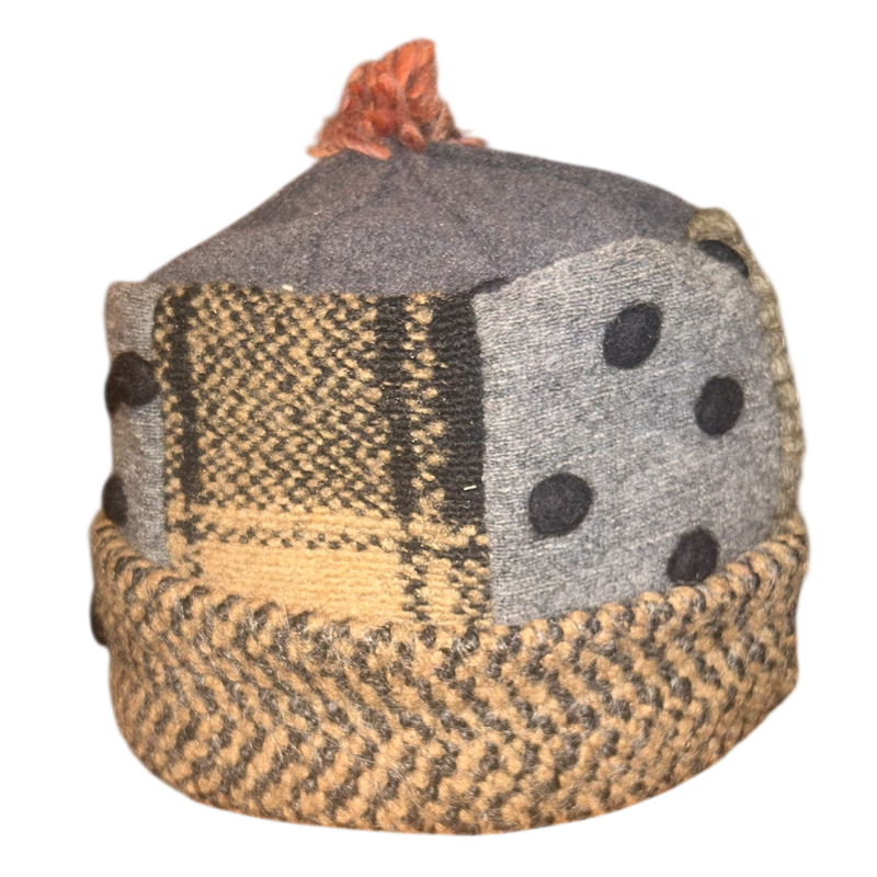 One of a Kind Patchwork Pillbox Hat 012