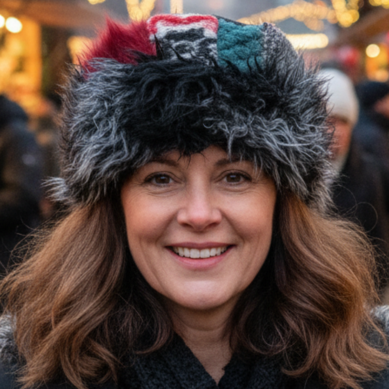 One of a Kind Patchwork Pillbox Hat 019