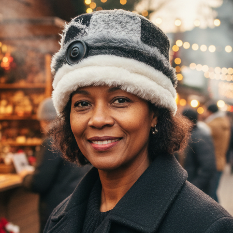 One of a Kind Patchwork Pillbox Hat 023