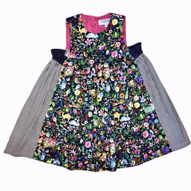 World Animals Pleated Cotton Dress Made in USA